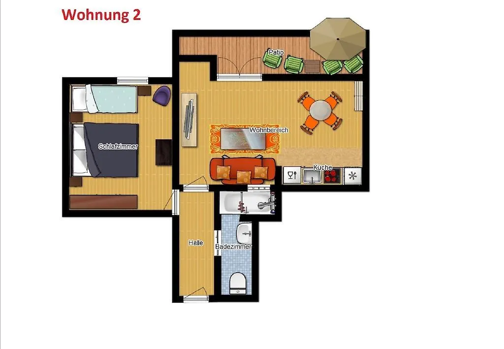 アパート Ferienwohnung ケルン